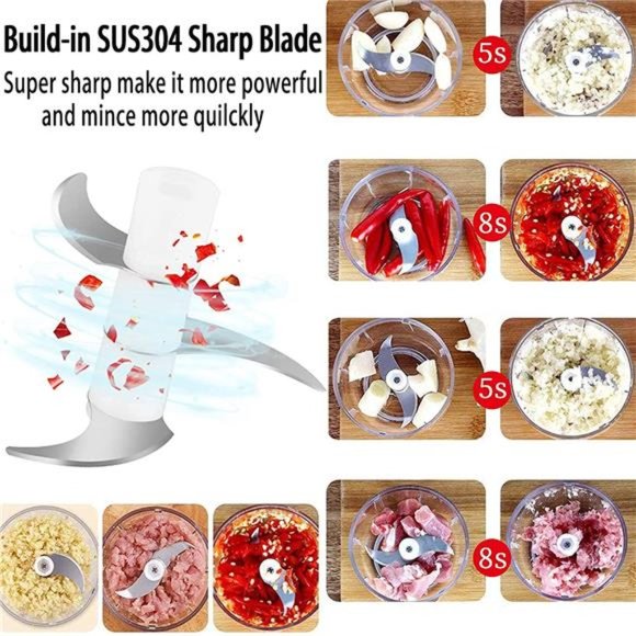 Electric Vegetable Chopper, Garlic Chopper, Rechargeable Electric cutter - Picture 7 of 7